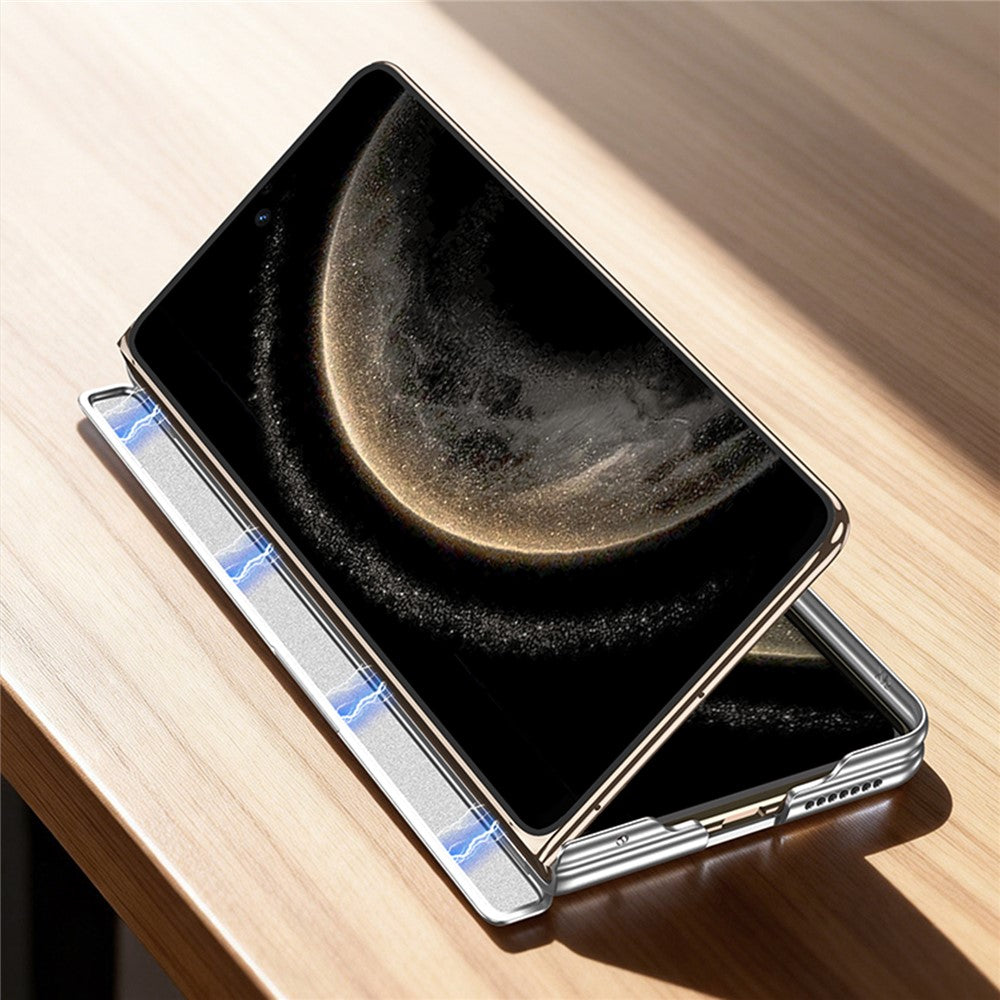 GKK For Huawei Mate X6 Magnetic Case Dual-Axis Hinge PU Leather + PC Phone Cover