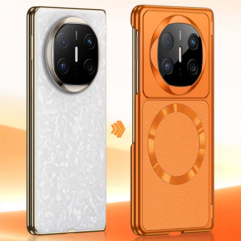 GKK For Huawei Mate X6 Magnetic Case Dual-Axis Hinge PU Leather + PC Phone Cover