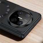 GKK For Huawei Mate X5 Magnetic Case Dual-Axis Hinge PU Leather + PC Phone Cover