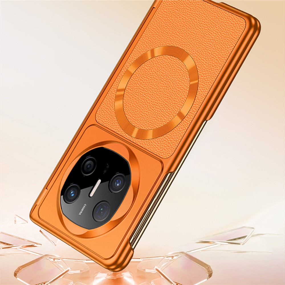 GKK For Huawei Mate X5 Magnetic Case Dual-Axis Hinge PU Leather + PC Phone Cover