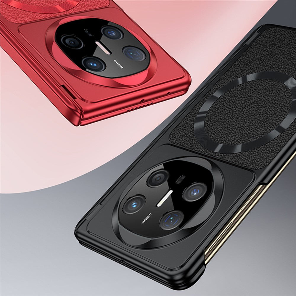 GKK For Huawei Mate X5 Magnetic Case Dual-Axis Hinge PU Leather + PC Phone Cover