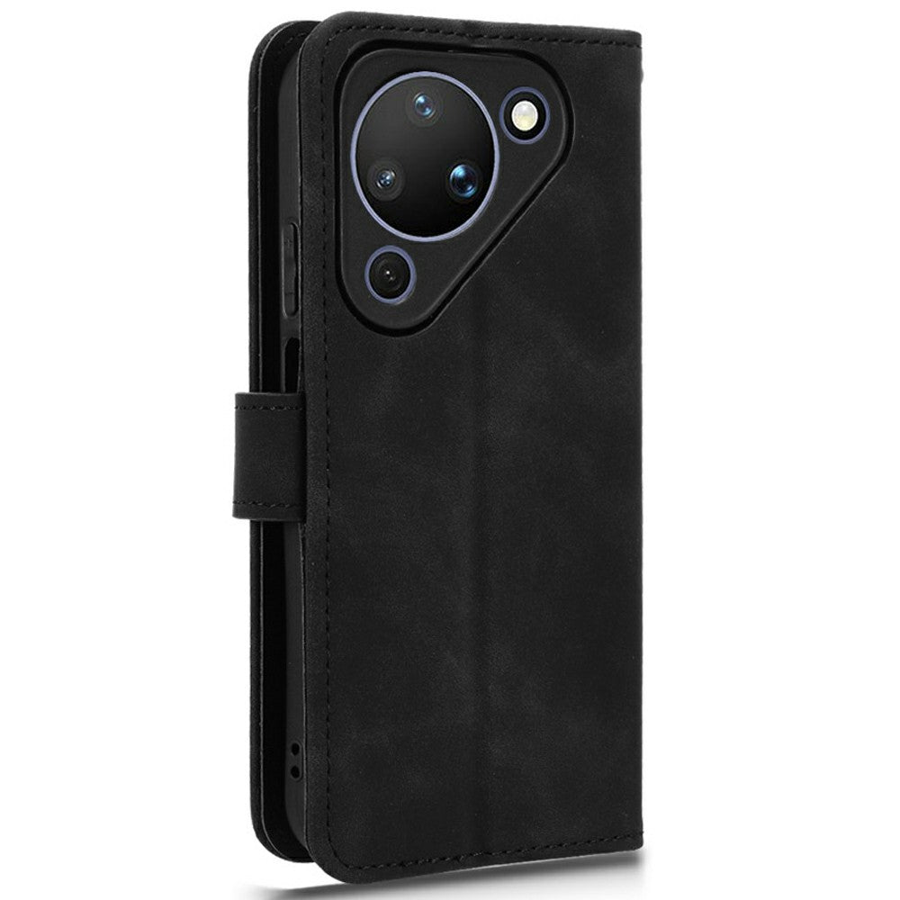 For Huawei Pura 90 Leather Case Skin Feel Anti Drop Wallet Stand Flip Phone Cover