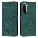 For Xiaomi Poco C85x 5G / Redmi A7 Pro 4G (171.56mm) Stand Case Imprinted Lines Leather Phone Cover