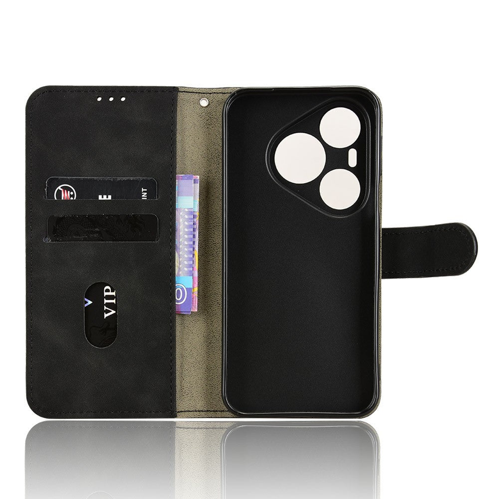 For Huawei Pura 90 Pro Max Leather Case Skin Feel Anti Drop Wallet Stand Flip Phone Cover