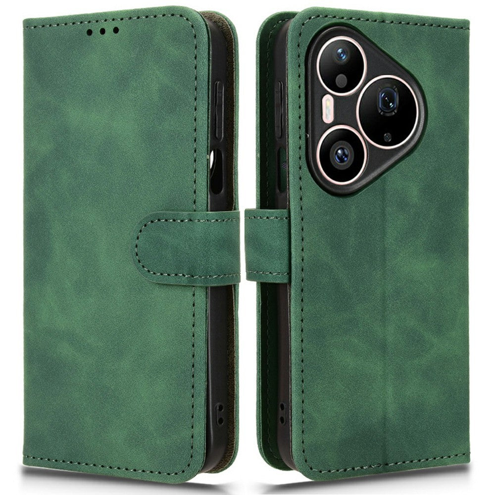For Huawei Pura 90 Pro Max Leather Case Skin Feel Anti Drop Wallet Stand Flip Phone Cover