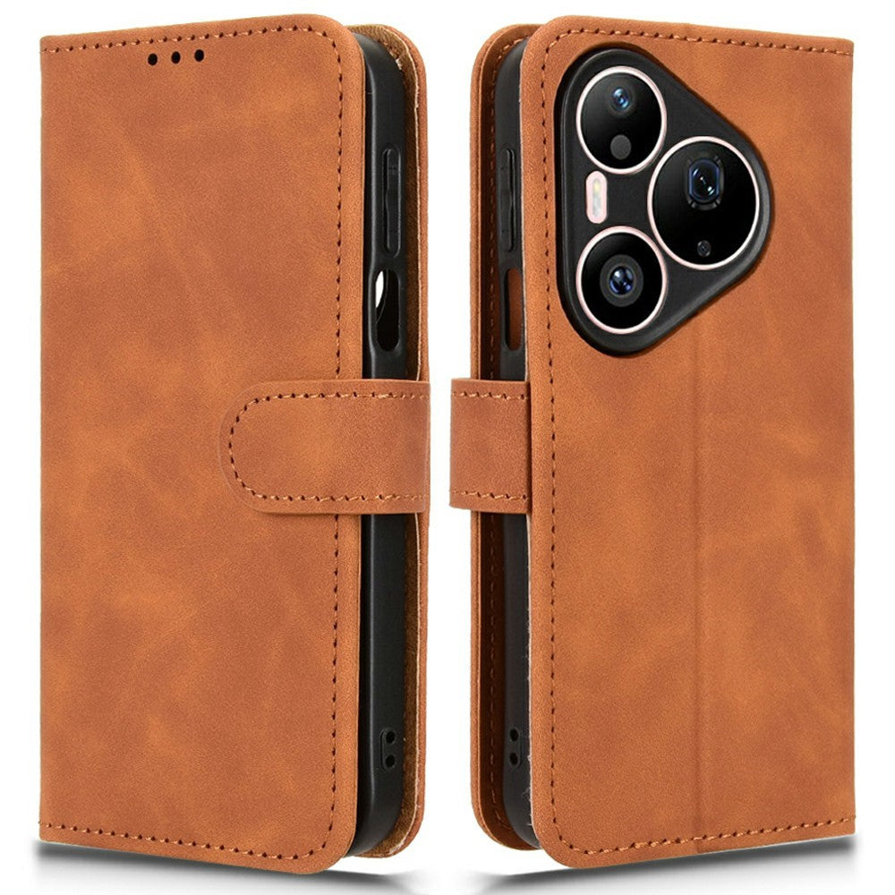 For Huawei Pura 90 Pro Max Leather Case Skin Feel Anti Drop Wallet Stand Flip Phone Cover