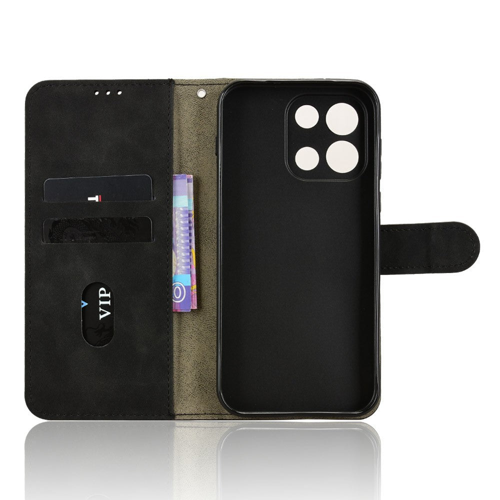 Läderfodral till OnePlus Turbo 6 5G / Nord 6 5G, Skin Feel, Droppskyddande plånboksfodral, Flip-fodral