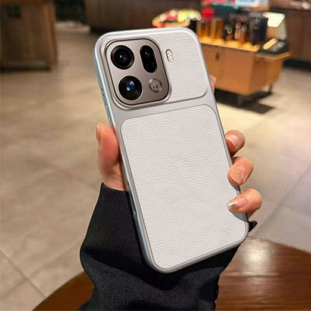 For Oppo Find X9 Pro 5G Case PU Leather Texture Shockproof TPU Protective Phone Cover
