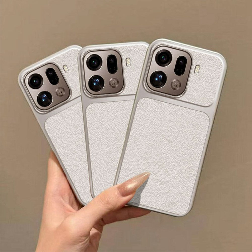 For Oppo Find X9 Pro 5G Case PU Leather Texture Shockproof TPU Protective Phone Cover