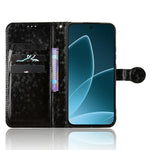 For Oppo F33 Pro 5G Wallet Case Dot Pattern Imprint PU Leather Phone Cover with Wrist Strap