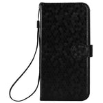 For Oppo F33 Pro 5G Wallet Case Dot Pattern Imprint PU Leather Phone Cover with Wrist Strap