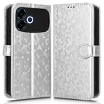 For Oppo F33 Pro 5G Wallet Case Dot Pattern Imprint PU Leather Phone Cover with Wrist Strap