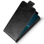 For Oppo F33 Pro 5G Stand Case Magnetic Clasp Vertical Flip Leather Phone Cover with Card Holder- Black