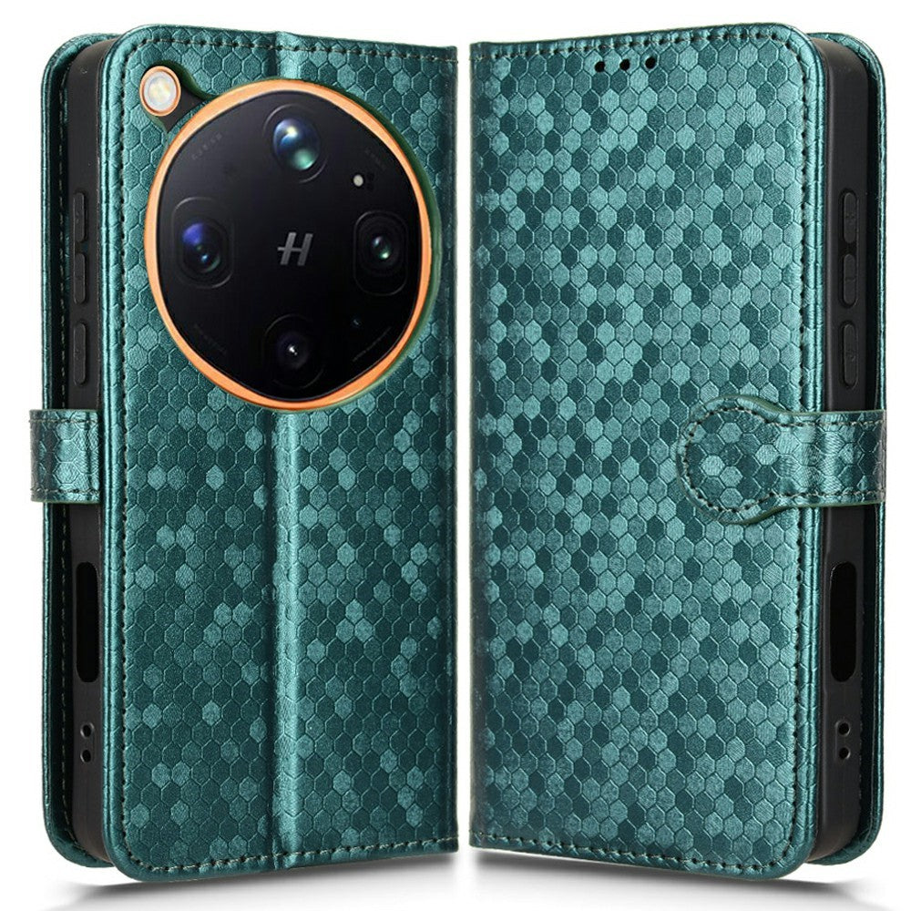 For Oppo Find X9 Ultra 5G Wallet Case Dot Pattern Imprint PU Leather Phone Cover with Wrist Strap
