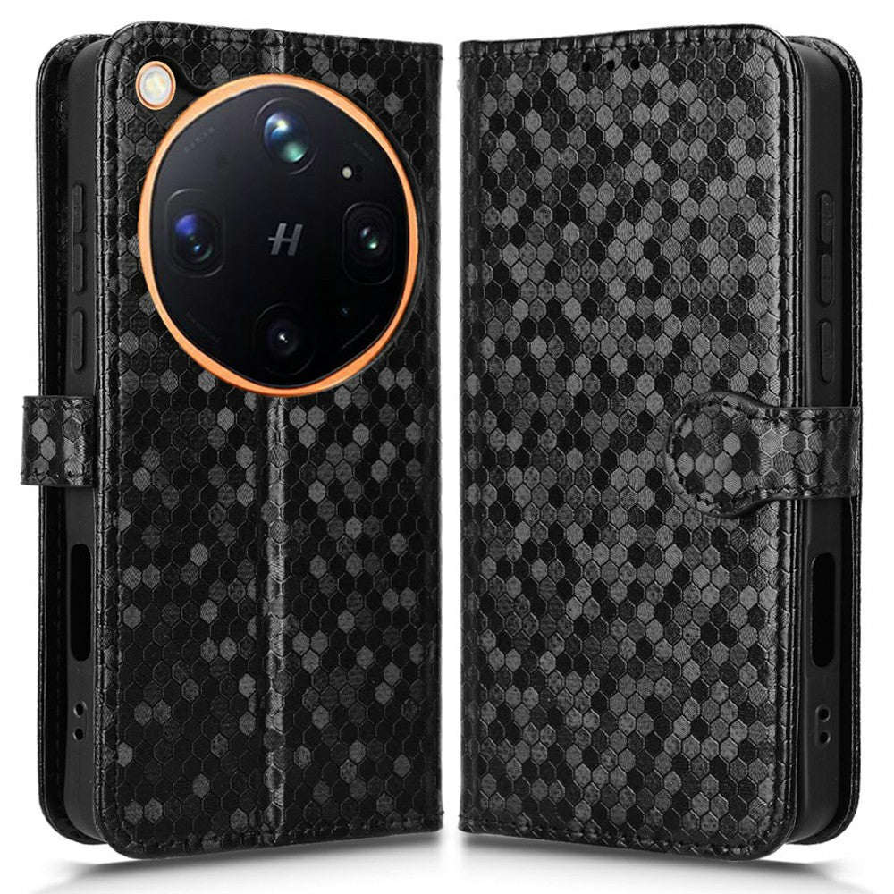 For Oppo Find X9 Ultra 5G Wallet Case Dot Pattern Imprint PU Leather Phone Cover with Wrist Strap