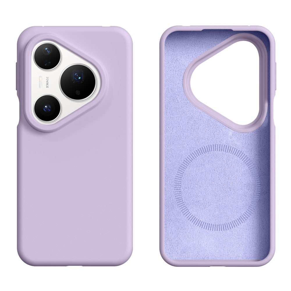 For Huawei Pura 70 Magnetic Case Skin-friendly Liquid Silicone + PC Phone Cover