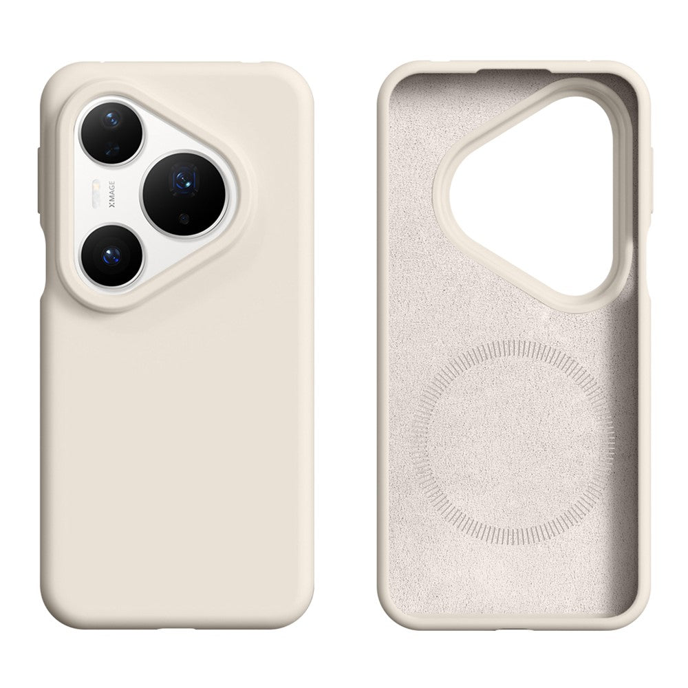 For Huawei Pura 70 Magnetic Case Skin-friendly Liquid Silicone + PC Phone Cover