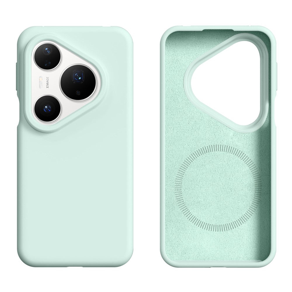 For Huawei Pura 70 Magnetic Case Skin-friendly Liquid Silicone + PC Phone Cover