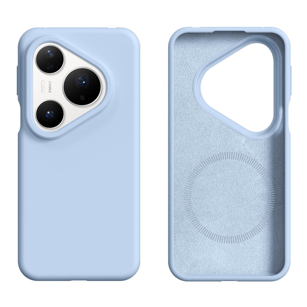 For Huawei Pura 70 Magnetic Case Skin-friendly Liquid Silicone + PC Phone Cover