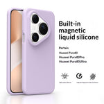 Magnetic Case For Huawei Pura 70 Pro  /  70 Pro+ Skin-friendly Liquid Silicone + PC Phone Cover