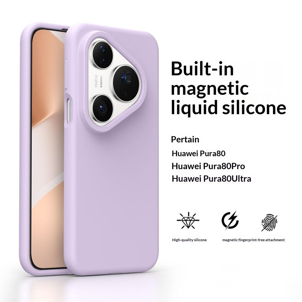 Magnetic Case For Huawei Pura 70 Pro  /  70 Pro+ Skin-friendly Liquid Silicone + PC Phone Cover