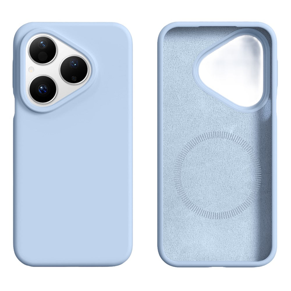 For Huawei Pura 80 Magnetic Case Skin-friendly Liquid Silicone + PC Phone Cover
