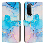 For Xiaomi Poco C85x 5G / Redmi A7 Pro 4G (171.56mm) Stand Case Marble Pattern PU Leather Wallet Phone Cover