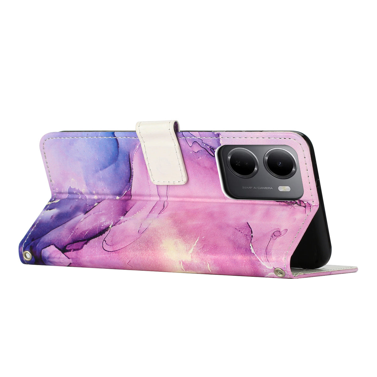 For Xiaomi Redmi 15a 5G Stand Case Marble Pattern PU Leather Wallet Phone Cover