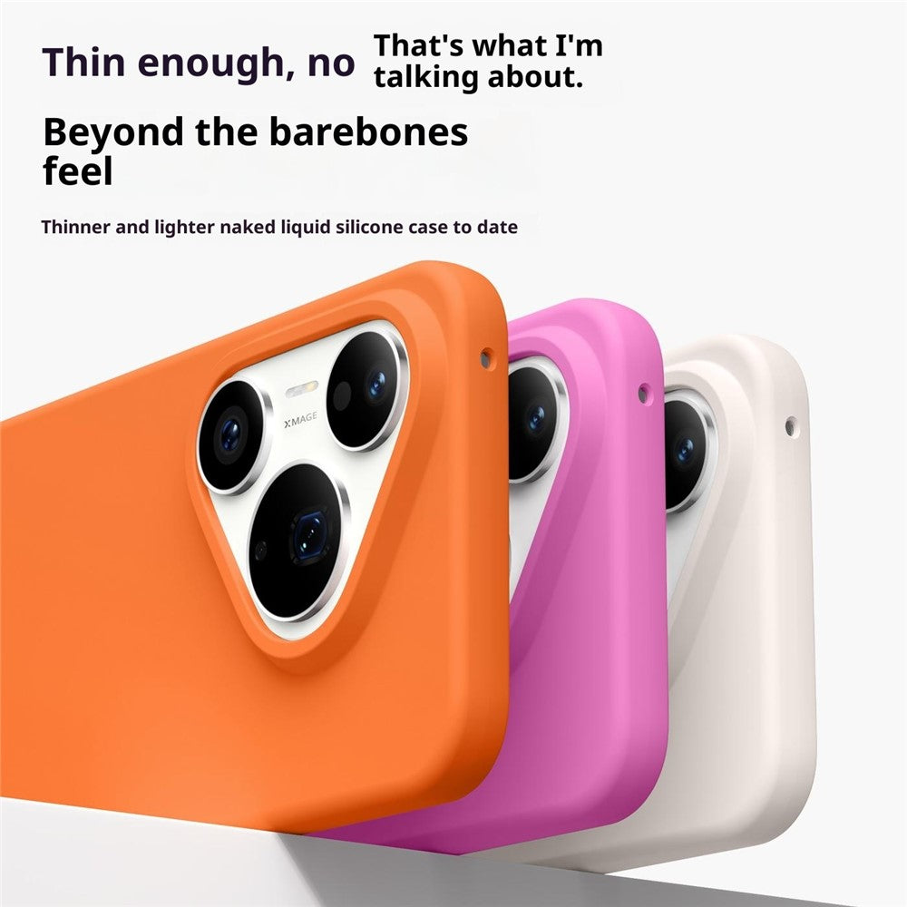 For Huawei Pura 90 Pro Max Case Ultra Thin Liquid Silicone + PC Phone Cover with Camera Touch Control Button