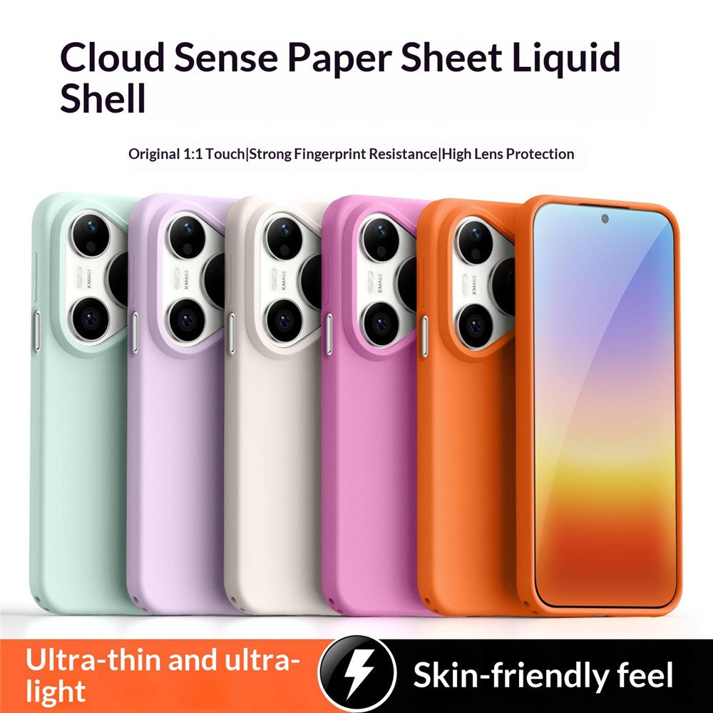 For Huawei Pura 90 Pro Max Case Ultra Thin Liquid Silicone + PC Phone Cover with Camera Touch Control Button