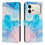For Honor 600 5G / Honor 600 Pro 5G Stand Case Marble Pattern PU Leather Wallet Phone Cover