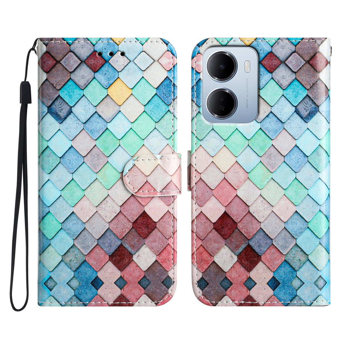 For Xiaomi Redmi 15a 5G Wallet Case  Printed Pattern PU Leather Stand Phone Cover with Strap