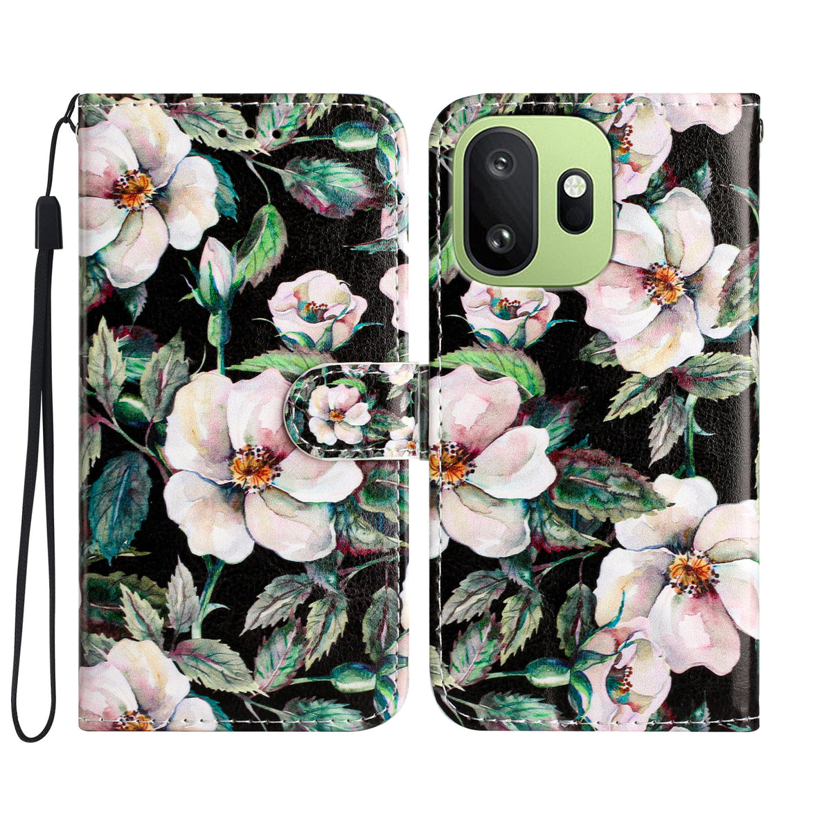 For OnePlus 15T 5G Wallet Case  Printed Pattern PU Leather Stand Phone Cover with Strap
