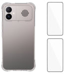 WANLONFENG for Xiaomi Redmi K90 Max 5G WL2 Series TPU Case 2.0mm Phone Cover with 2Pcs Tempered Glass Films