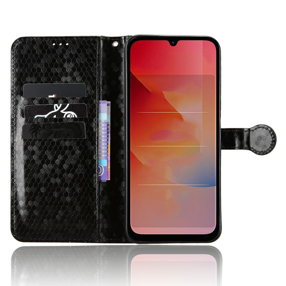 Wallet Case For Xiaomi Redmi R70 5G  /  15a 5G Dot Pattern Imprint PU Leather Phone Cover with Wrist Strap