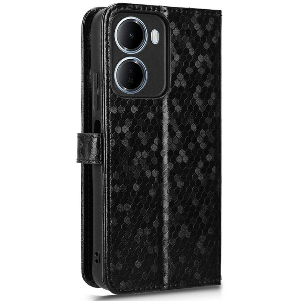 Wallet Case For Xiaomi Redmi R70 5G  /  15a 5G Dot Pattern Imprint PU Leather Phone Cover with Wrist Strap