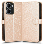 Wallet Case For Xiaomi Redmi R70 5G  /  15a 5G Dot Pattern Imprint PU Leather Phone Cover with Wrist Strap