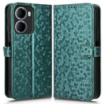 Wallet Case For Xiaomi Redmi R70 5G  /  15a 5G Dot Pattern Imprint PU Leather Phone Cover with Wrist Strap