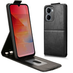 Stativfodral för Xiaomi Redmi R70 5G / Redmi 15a 5G Magnetiskt spänne Vertikalt fällbart lädermobilfodral med korthållare
