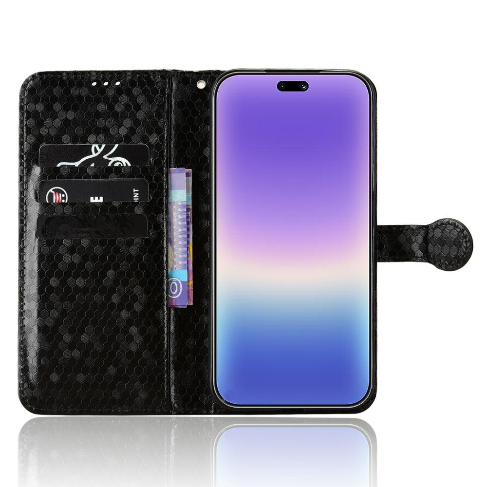 For Huawei Pura 90 Wallet Case Dot Pattern Imprint PU Leather Phone Cover with Wrist Strap