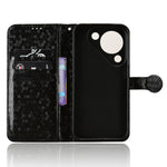 For Huawei Pura 90 Wallet Case Dot Pattern Imprint PU Leather Phone Cover with Wrist Strap