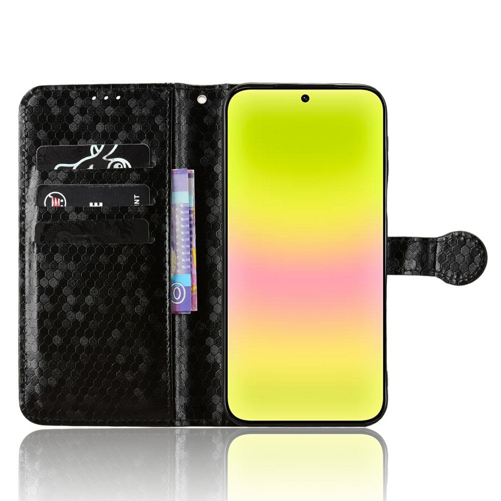 For Huawei Pura 90 Pro Max Wallet Case Dot Pattern Imprint PU Leather Phone Cover with Wrist Strap