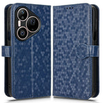 For Huawei Pura 90 Pro Max Wallet Case Dot Pattern Imprint PU Leather Phone Cover with Wrist Strap