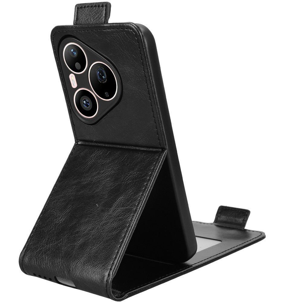 For Huawei Pura 90 Pro Max Stand Case Magnetic Clasp Vertical Flip Leather Phone Cover with Card Holder