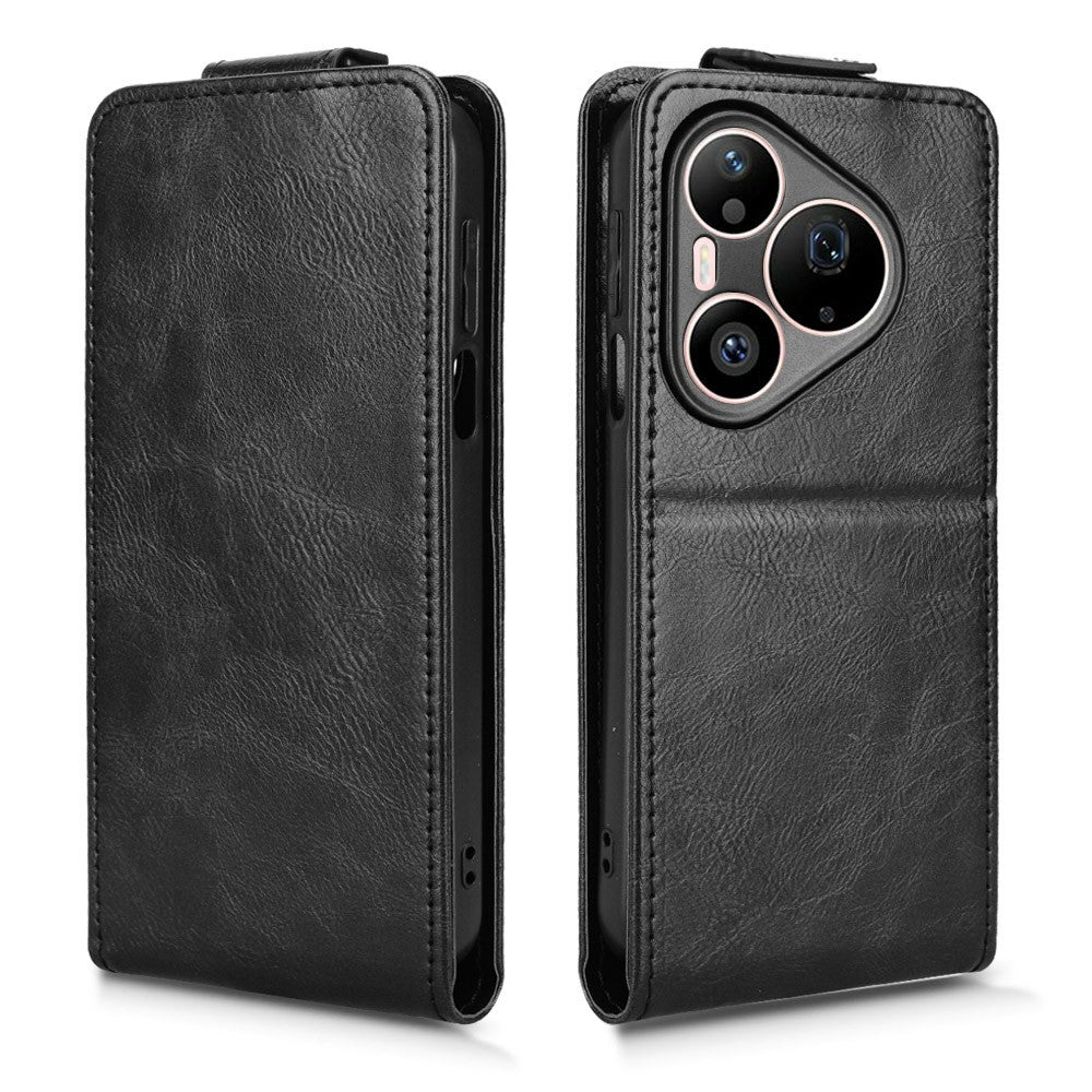 For Huawei Pura 90 Pro Max Stand Case Magnetic Clasp Vertical Flip Leather Phone Cover with Card Holder