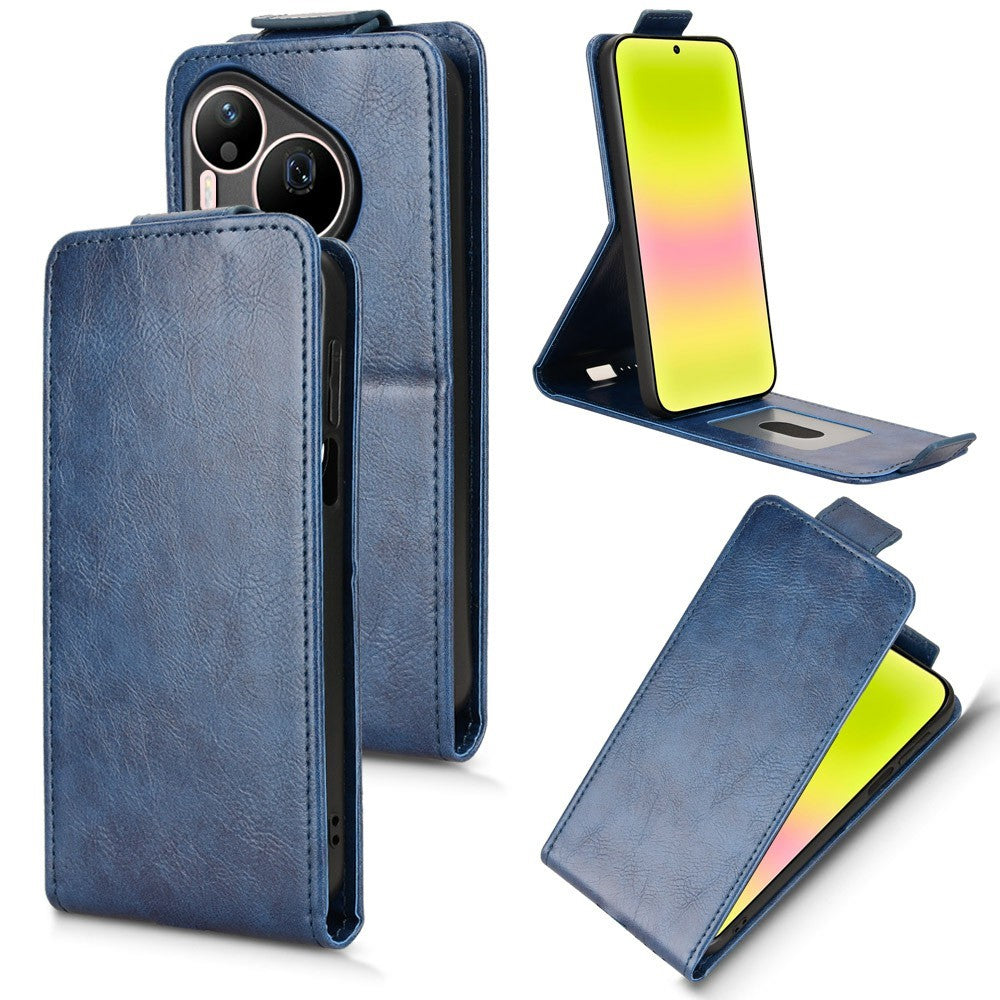 For Huawei Pura 90 Pro Max Stand Case Magnetic Clasp Vertical Flip Leather Phone Cover with Card Holder