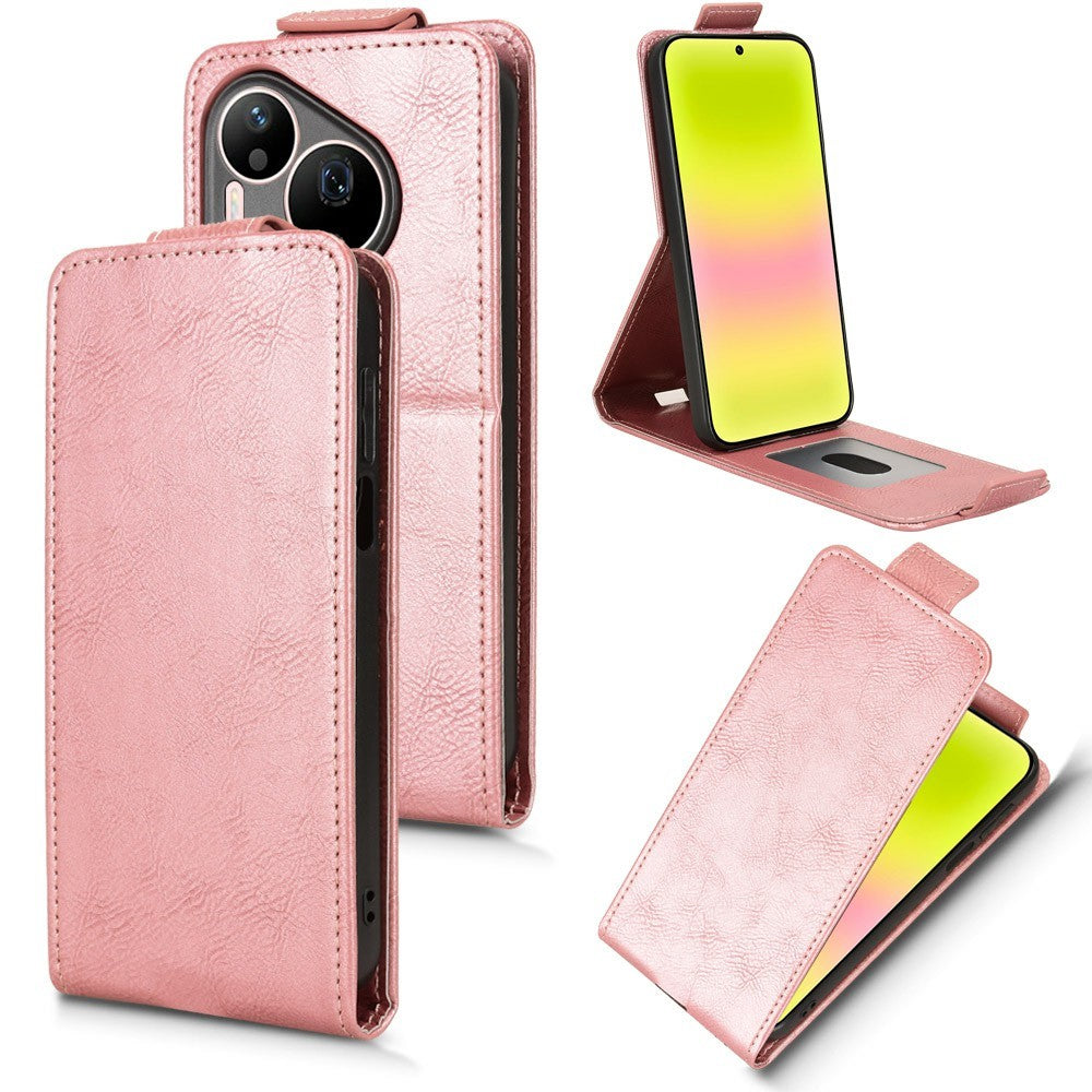 For Huawei Pura 90 Pro Max Stand Case Magnetic Clasp Vertical Flip Leather Phone Cover with Card Holder