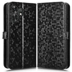 Wallet Case For Honor X6d 5G  /  Play 60A 5G Dot Pattern Imprint PU Leather Phone Cover with Wrist Strap