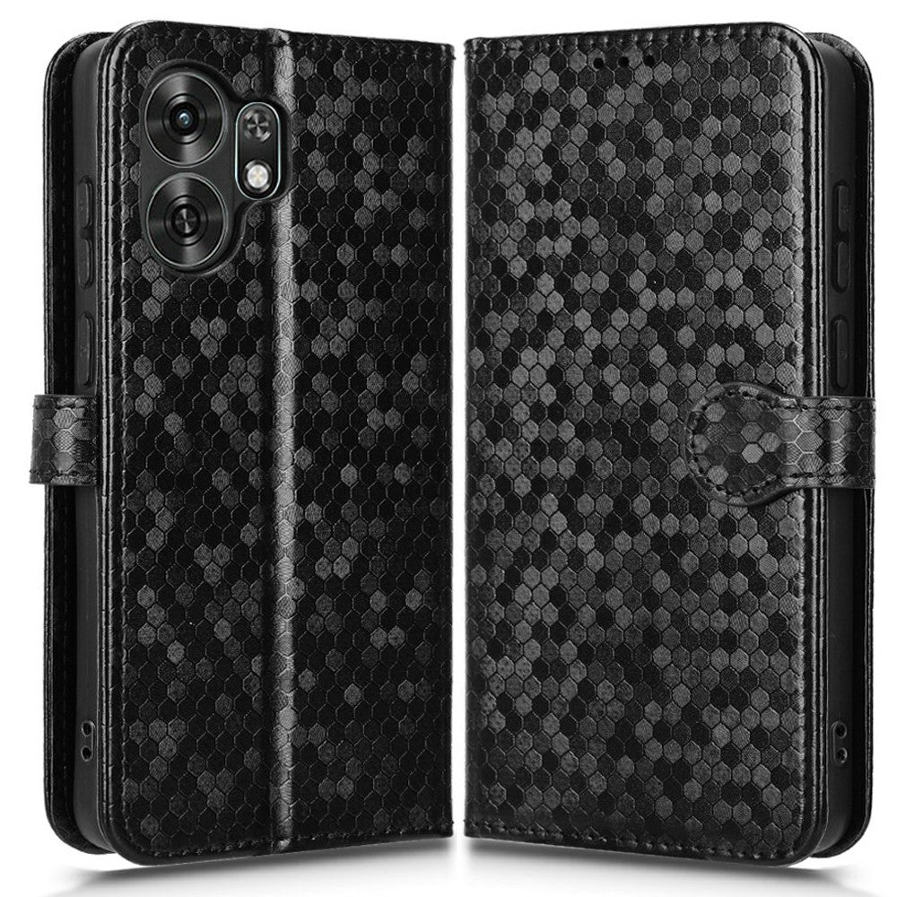 Wallet Case For Honor X6d 5G  /  Play 60A 5G Dot Pattern Imprint PU Leather Phone Cover with Wrist Strap