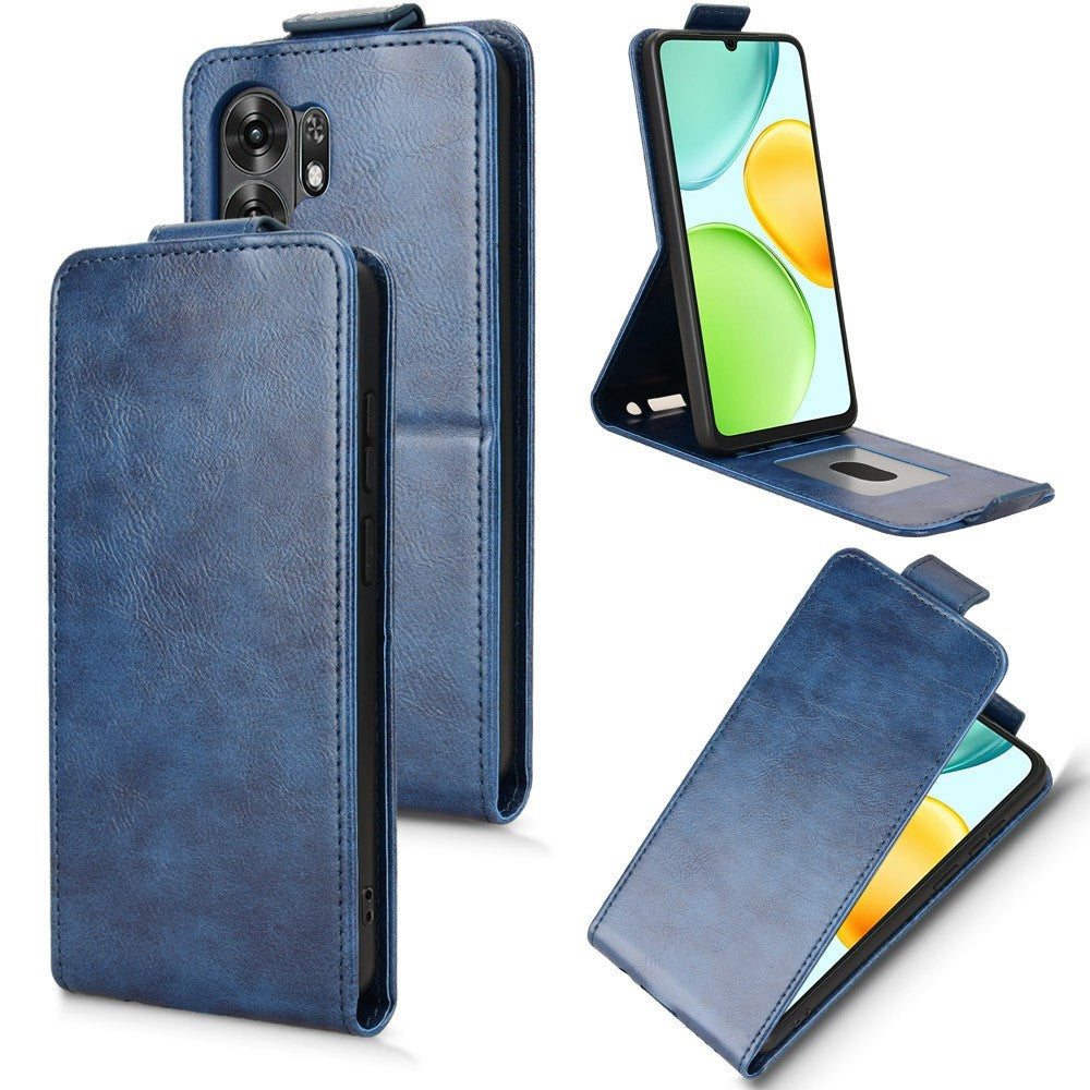 Stativ etui til Honor X6d 5G / Play 60A 5G Magnetisk lukning Lodret flip læder telefoncover med kortholder